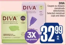 Jean Coutu DIVA Selected menstrual cups and discs offer