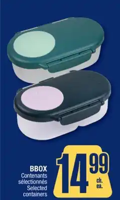 Jean Coutu BBOX Selected containers offer