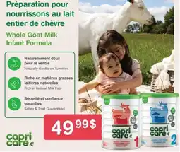 Jean Coutu CAPRI CARE Whole Goat Milk Infant Formula offer