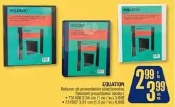 Jean Coutu EQUATION Selected presentation binders offer