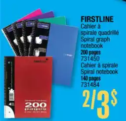 Jean Coutu FIRSTLINE Spiral graph notebook offer