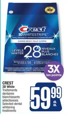 Jean Coutu CREST 3D White Selected dental whitening treatments offer