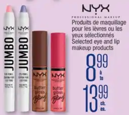 Jean Coutu NYX PROFESSIONAL MAKEUP Selected eye and lip makeup products offer