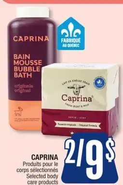 Jean Coutu CAPRINA Selected body care products offer
