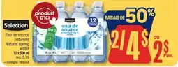 Jean Coutu SELECTION Natural spring water offer