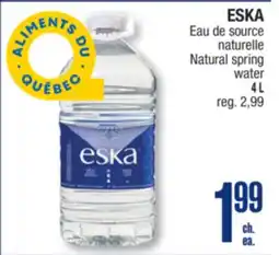Jean Coutu ESKA Natural spring water offer