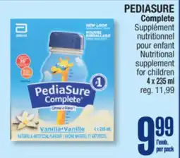 Jean Coutu PEDIASURE Complete Nutritional supplement for children offer