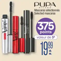 Jean Coutu PUPA Selected mascaras offer