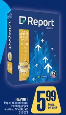 Jean Coutu REPORT Printing paper Sheets offer
