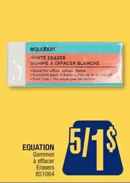 Jean Coutu EQUATION Erasers offer
