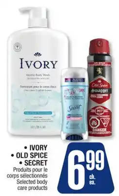 Jean Coutu IVORY, OLD SPICE, SECRET Selected body care products offer