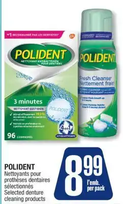 Jean Coutu POLIDENT Selected denture cleaning products offer