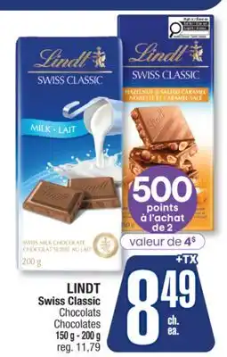 Jean Coutu LINDT Swiss Classic Chocolates offer