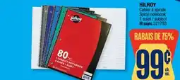 Jean Coutu HILROY Spiral notebook offer