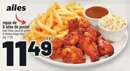 Metro REPAS DE 8 AILES DE POULET AVEC FRITES, SAUCE ET SALADE offer
