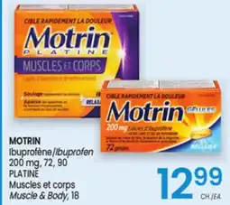Uniprix MOTRIN Ibuprofène/Ibuprofen PLATINE Muscles et corps Muscle & Body offer