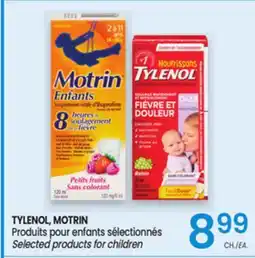 Uniprix TYLENOL, MOTRIN Produits pour enfants sélectionnés/ Selected products for children offer