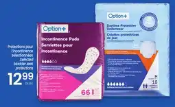 Uniprix Option+ Protections pour l'incontinence sélectionnées/Selected bladder leak protections offer