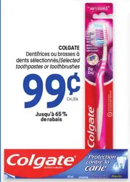 Uniprix COLGATE Dentifrices ou brosses à dents sélectionnés / Selected toothpastes or toothbrushes offer