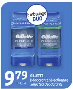 Uniprix GILLETTE Déodorants sélectionnés/ Selected deodorants offer