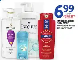 Uniprix PANTENE, OLD SPICE, IVORY, SECRET Produits sélectionnés / Selected products offer