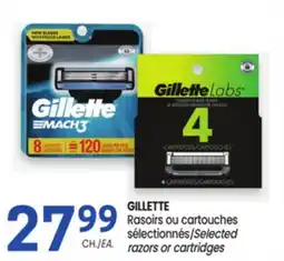 Uniprix GILLETTE Rasoirs ou cartouches sélectionnés/ Selected razors or cartridges offer