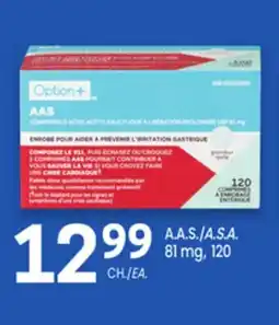 Uniprix Option+ A.A.S./A.S.A offer