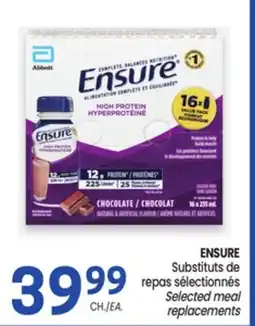 Uniprix ENSURE Substituts de repas sélectionnés / Selected meal replacements offer