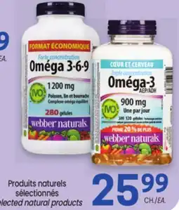Uniprix Webber Naturals Produits naturels sélectionnés/ elected natural products offer