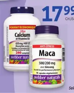 Uniprix Webber Naturals Produits naturels sélectionnés / Selected natural products offer