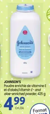Uniprix JOHNSON'S Poudre enrichie de vitamine E et d'aloès/Vitamin E- and aloe-enriched powder offer