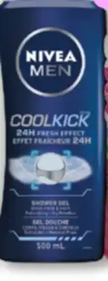 Familiprix Nivea Men Cool Kick shower gel Refreshing + Icy Menthol 500ml offer