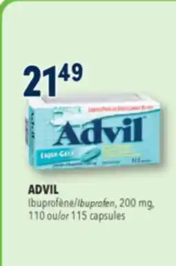 Familiprix Advil Liqui-Gels ibuprofen capsules 115un offer