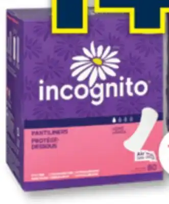 Familiprix Incognito Pantiliners - Long 80un offer