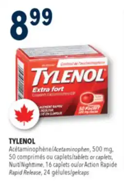 Familiprix Tylenol Extra Strength 500mg tablets 50un offer