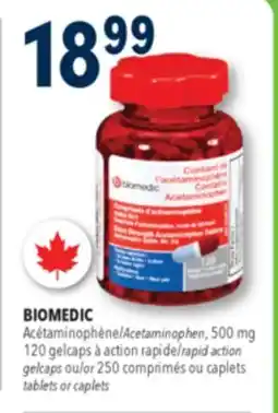 Familiprix Biomedic Extra Strength acetaminophen rapid action Gelcaps 120un offer