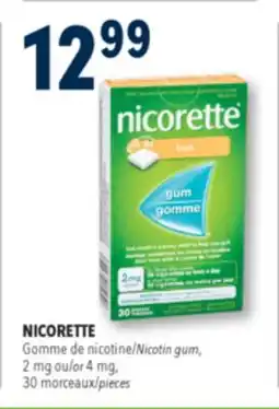 Familiprix NICORETTE, Nicotin gum, 2 mg or 4 mg, 30 pieces offer