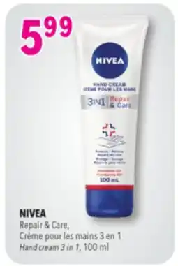 Familiprix Nivea Repair & Care 3-in-1 hand cream offer