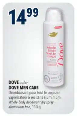Familiprix Dove Whole Body dry spray deodorant Raspberry & Rose offer