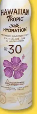 Familiprix Hawaiian Trop Silk Hydration clear SPF30 sunscreen spray offer