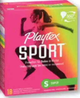Familiprix Playtex Sport FlexFit plastic applicator tampons super 18un offer