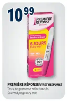 Familiprix FIRST RESPONSE Selected pregnancy tests offer