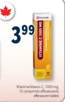 Familiprix Biomedic orange flavoured vitamin C 1000mg tablets 15un offer