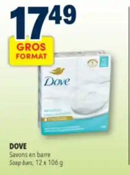 Familiprix DOVE Soap bars, 12x 106g offer
