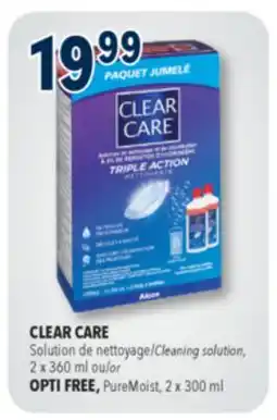 Familiprix CLEAR CARE cleaning solution 2 x 360 ml or OPTI FREE PureMoist 2 x 300 ml offer