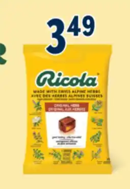 Familiprix Ricola cough suppressant throat lozenges - Original Herb 19un offer