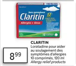 Brunet CLARITIN Loratadine pour aider au soulagement des symptômes d'allergies offer