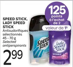 Brunet SPEED STICK, LADY SPEED STICK Antisudorifiques sélectionnés offer