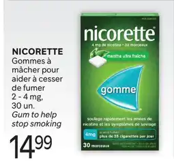 Brunet NICORETTE Gommes à mâcher pour aider à cesser de fumer offer