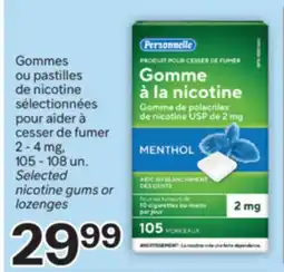 Brunet Personnelle Gommes ou pastilles de nicotine sélectionnées pour aider à cesser de fumer offer